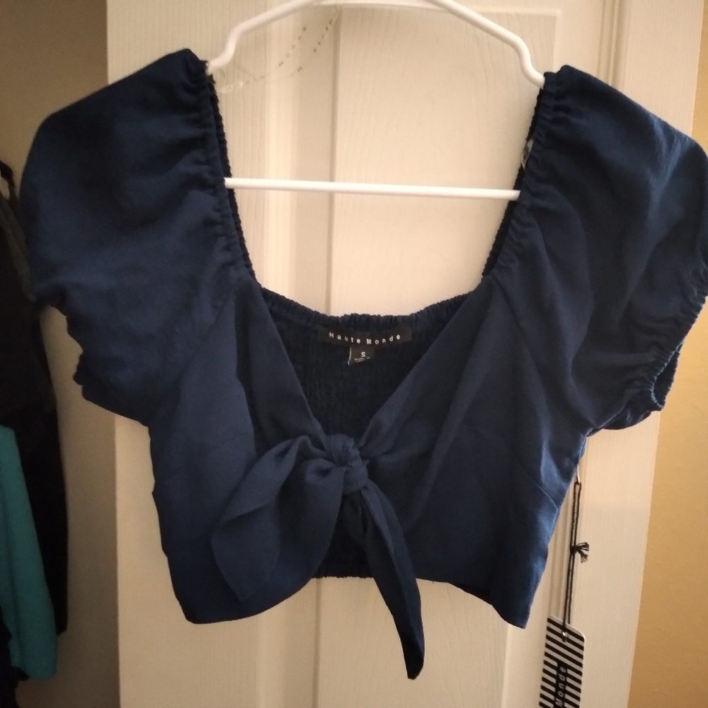 Knotted Crop Top, Haute Monde, Small